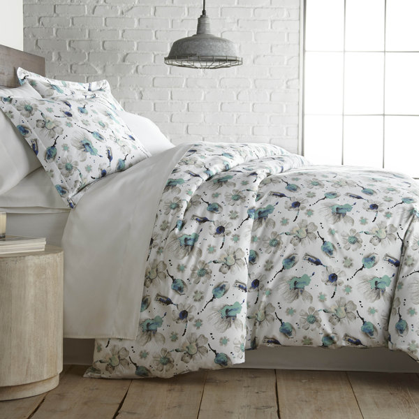 Ebern Designs Champlin Standard Cotton 300 TC Duvet Cover Set & Reviews